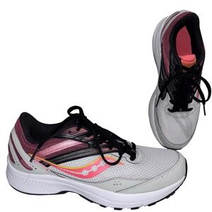 Saucony Cohesion 15 Running Shoes Womens 8.5 Gray Pink Excellent S10701-16